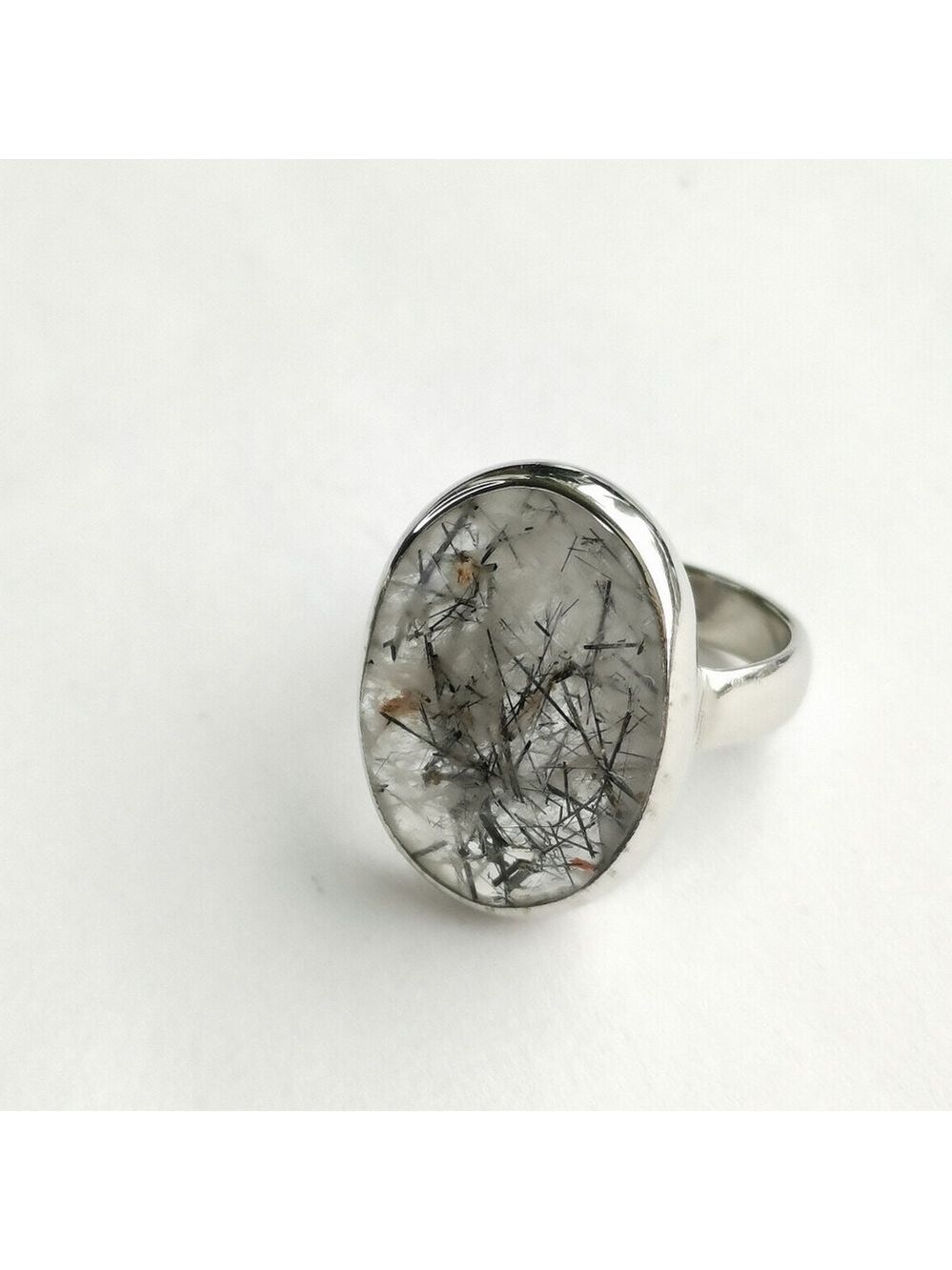 Rutilated Quartz Ring Sterling Silver Size 5 ๐